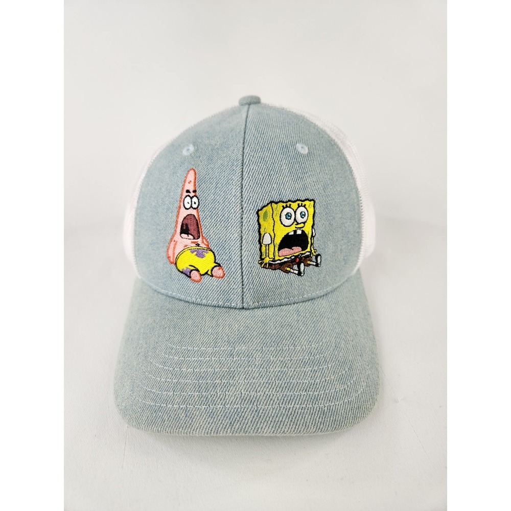 SpongeBob SquarePants Patrick Hat Mesh‎ Nickelodeon Cap Trucker Denim  Surprised